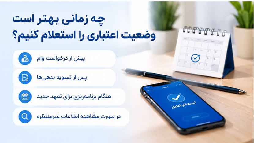 چه زمانی بهتر است وضعیت اعتباری را استعلام کنیم؟
